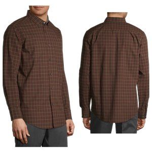 NWT George Men's Casual Comfort Laidback Long Sleeve Stretch Poplin Shirt SZ 2X